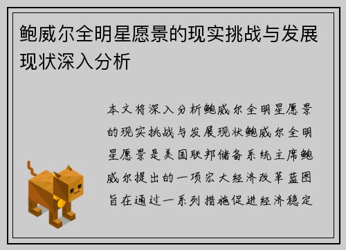 鲍威尔全明星愿景的现实挑战与发展现状深入分析